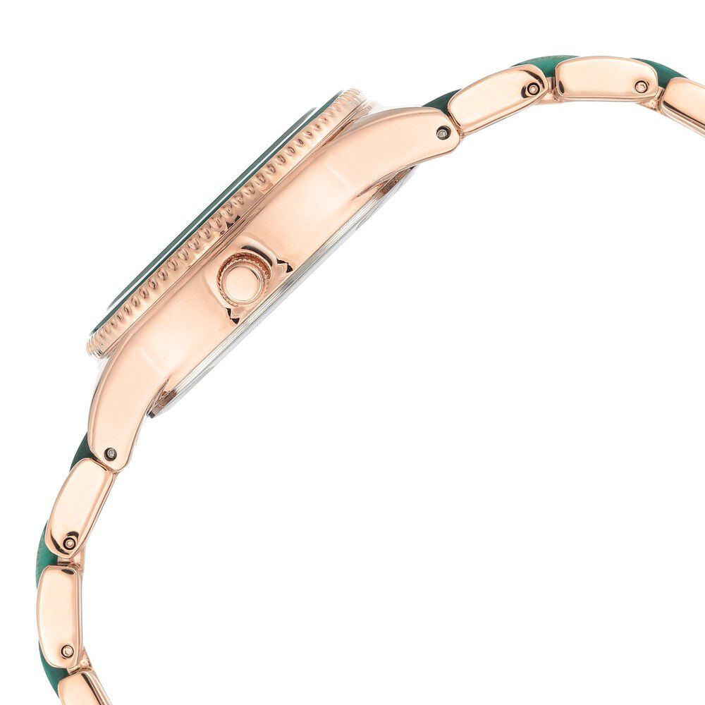 Anne Klein Quartz Analog Green Dial Plastic Strap Watch For Women