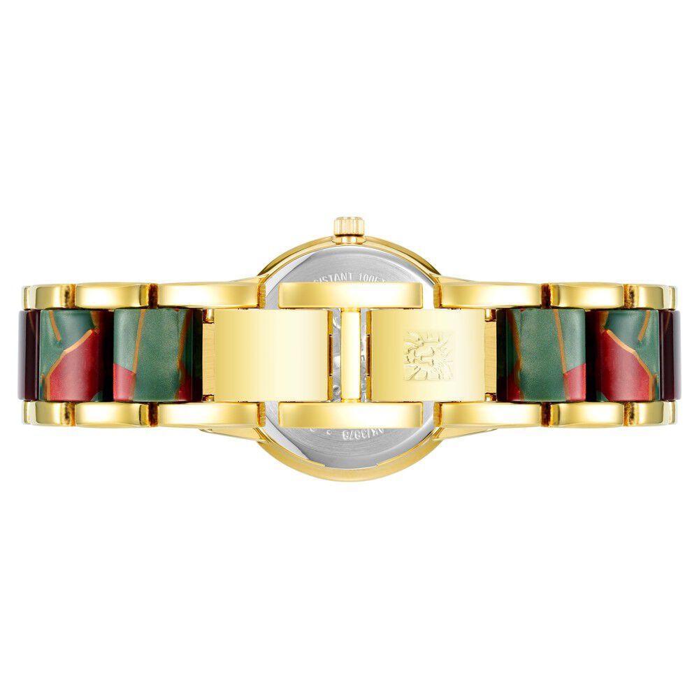 Anne Klein Quartz Analog Green Dial Plastic Strap Watch For Women