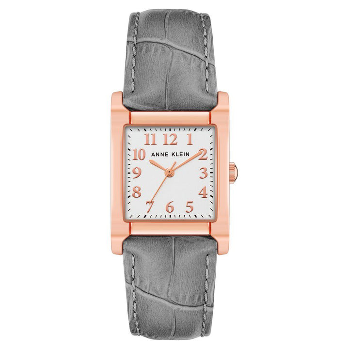 Anne Klein Quartz Analog White Dial Leather Strap Watch for Women