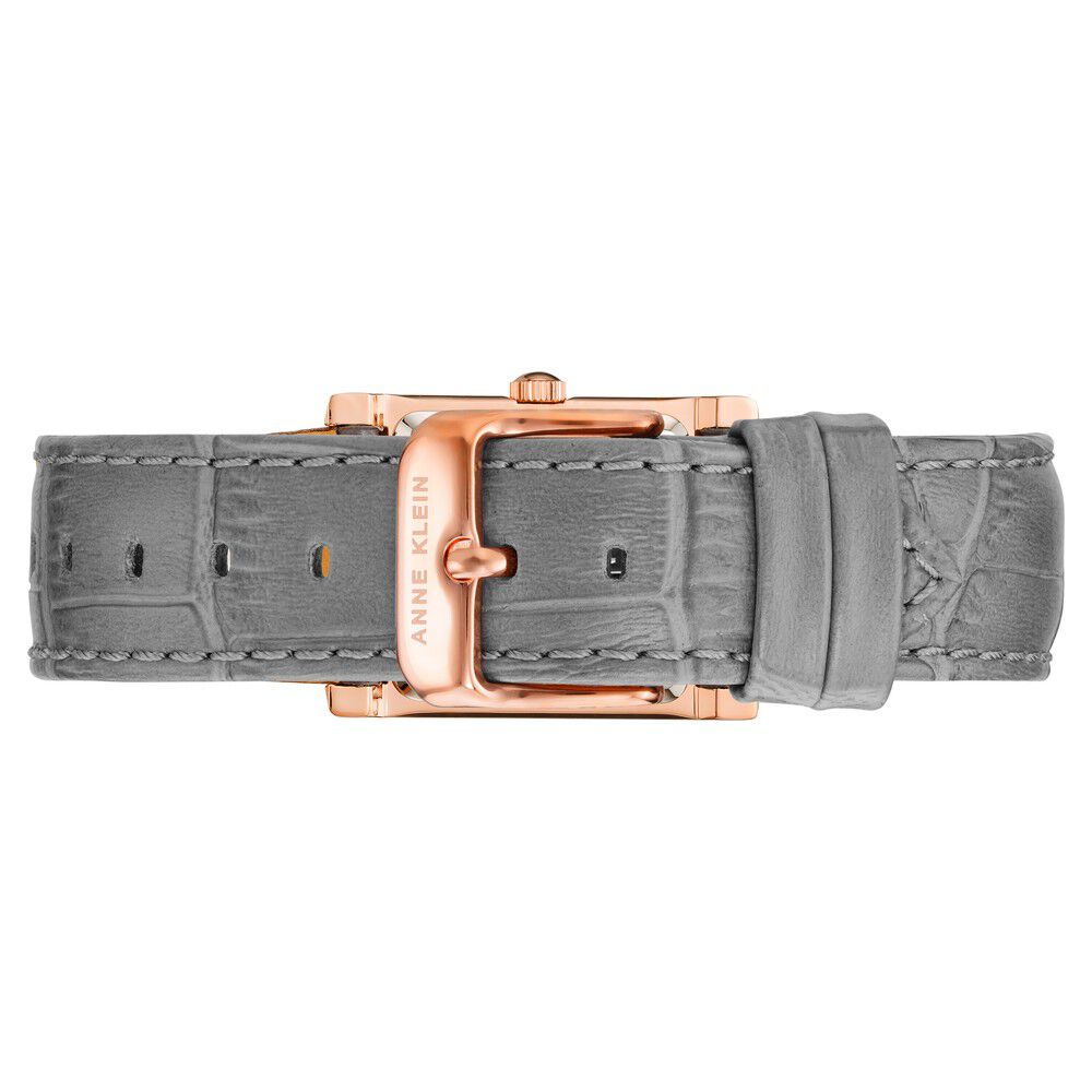 Anne Klein Quartz Analog White Dial Leather Strap Watch for Women