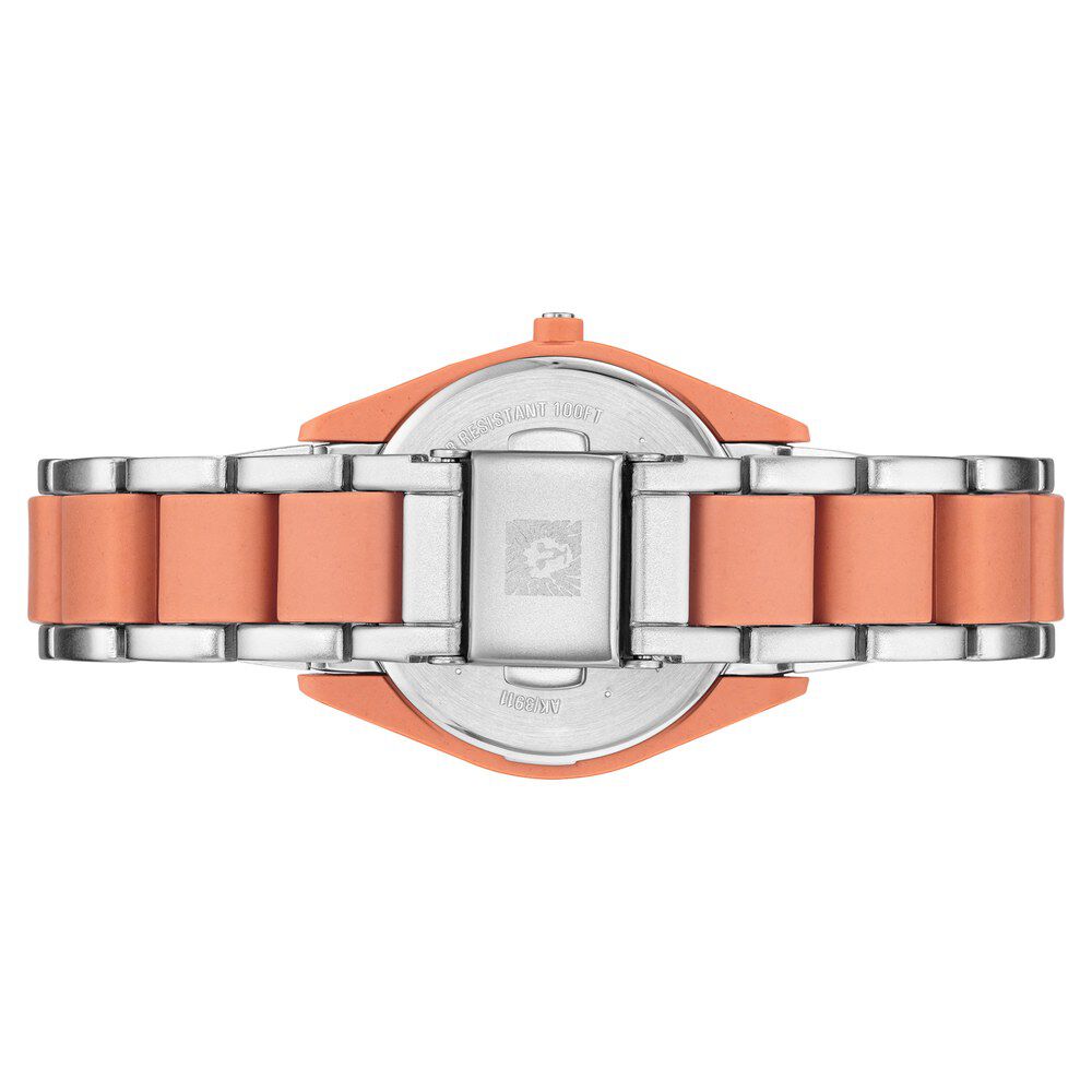 Anne Klein Quartz Analog Pink Dial Plastic Strap Watch For Women