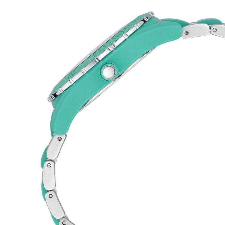 Anne Klein Quartz Analog Green Dial Plastic Strap Watch For Women