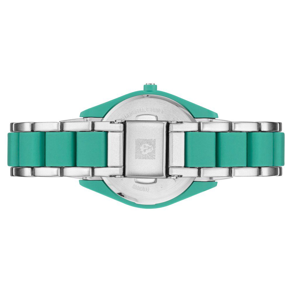 Anne Klein Quartz Analog Green Dial Plastic Strap Watch For Women