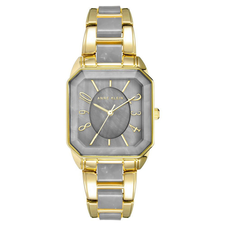 Anne Klein Quartz Analog Grey Dial Plastic Strap Watch for Women