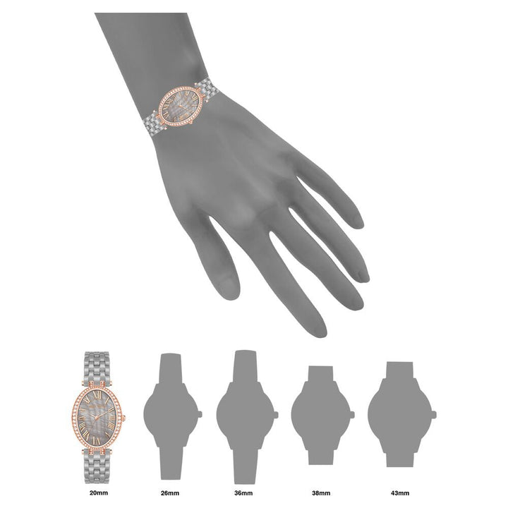 Anne Klein Quartz Analog Brown Dial Rose Gold With Brown Ceramic Strap Watch For Women AK3996RGTP