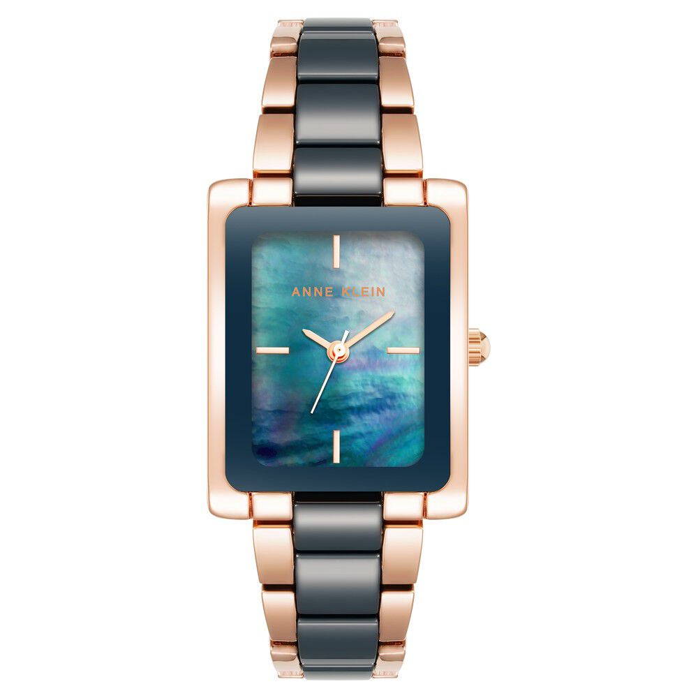 Anne Klein Quartz Analog Blue Dial Ceramic Strap Watch for Women