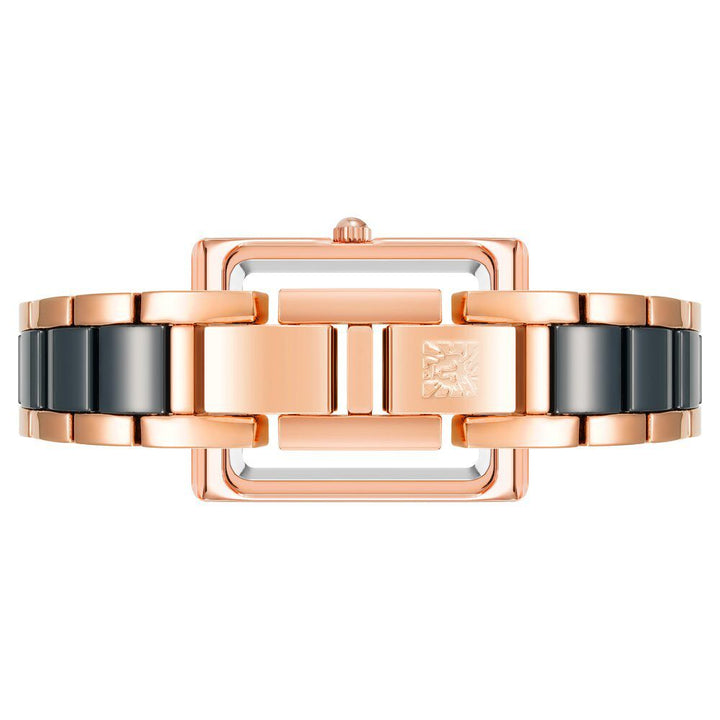 Anne Klein Quartz Analog Blue Dial Ceramic Strap Watch for Women