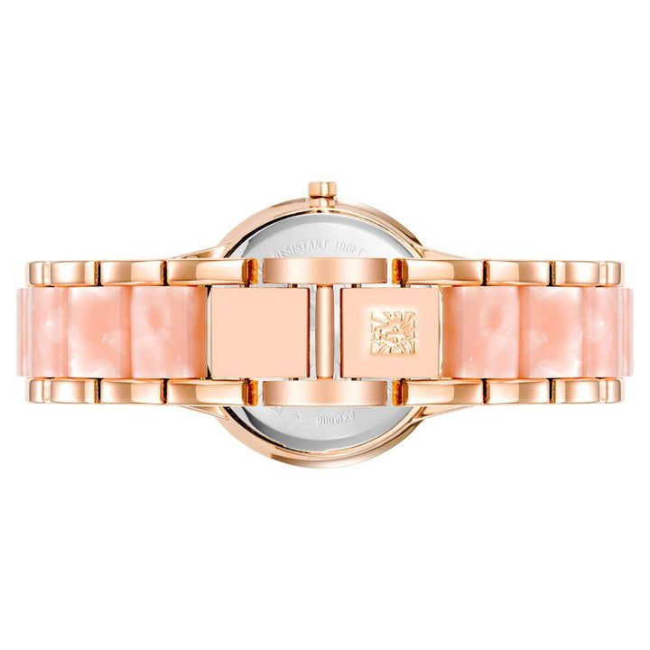 Anne Klein Quartz Analog White Dial Plastic Strap Watch for Women NEAK4006PKRG