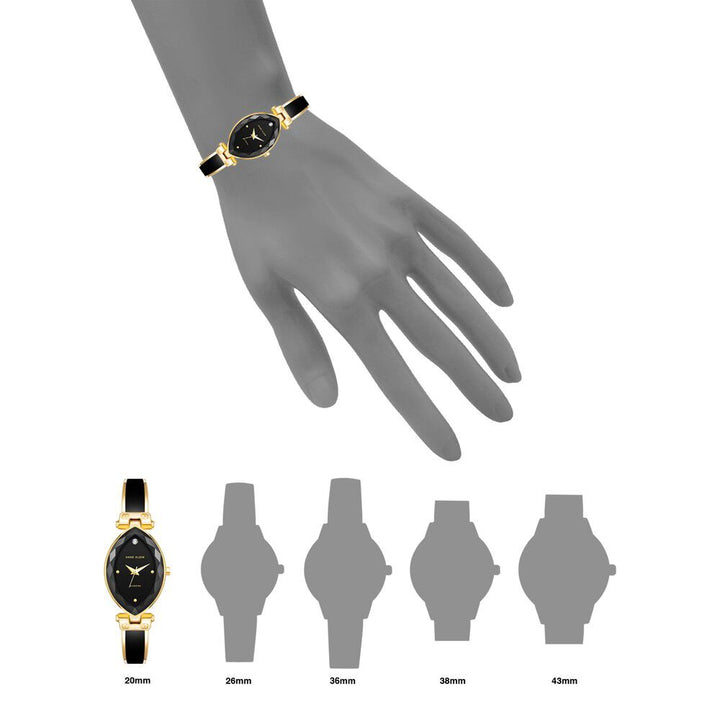 Anne Klein Quartz Analog Black Dial Plastic Strap Watch for Women NEAK4018BKGB