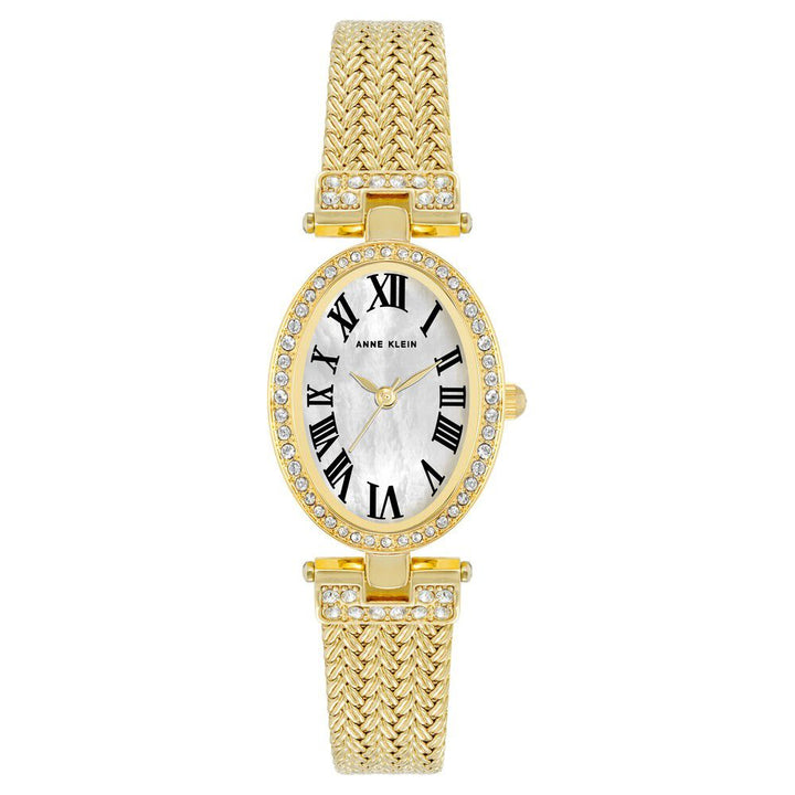 Anne Klein Quartz Analog White Dial Metal Strap Watch for Women