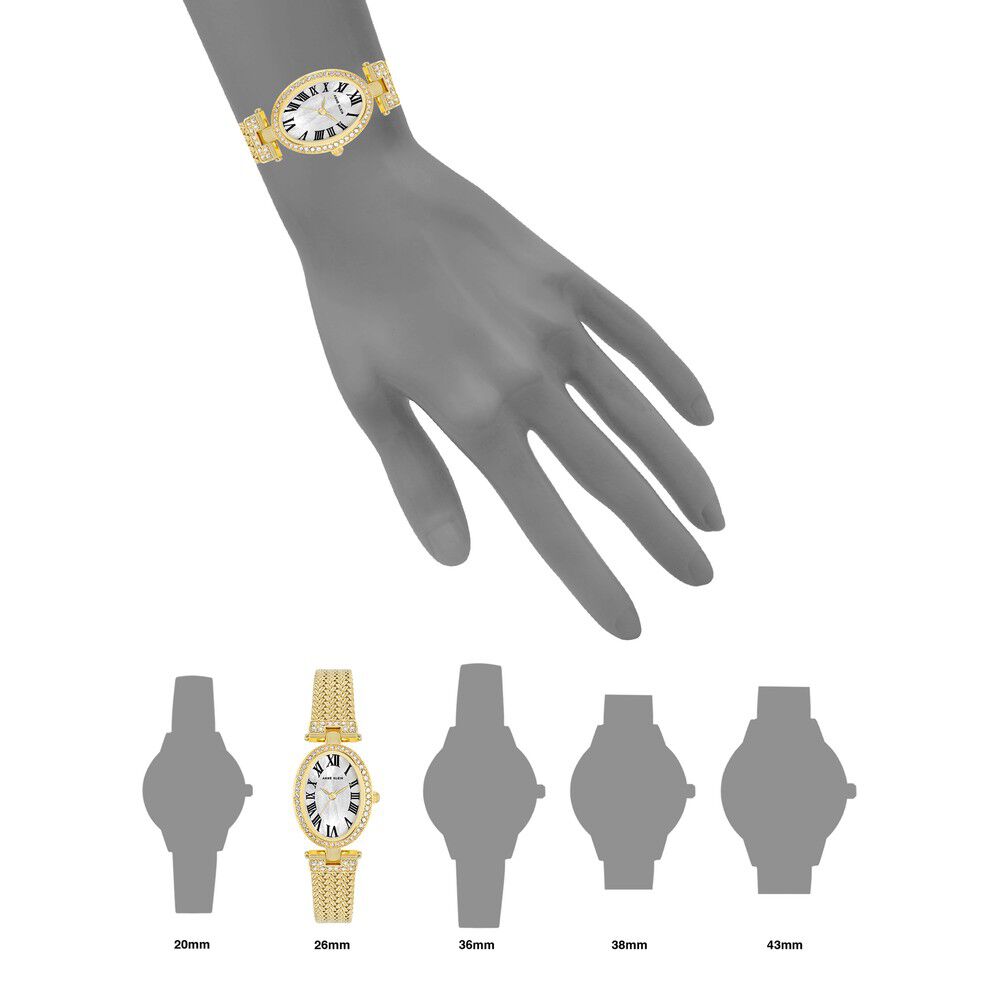 Anne Klein Quartz Analog White Dial Metal Strap Watch for Women