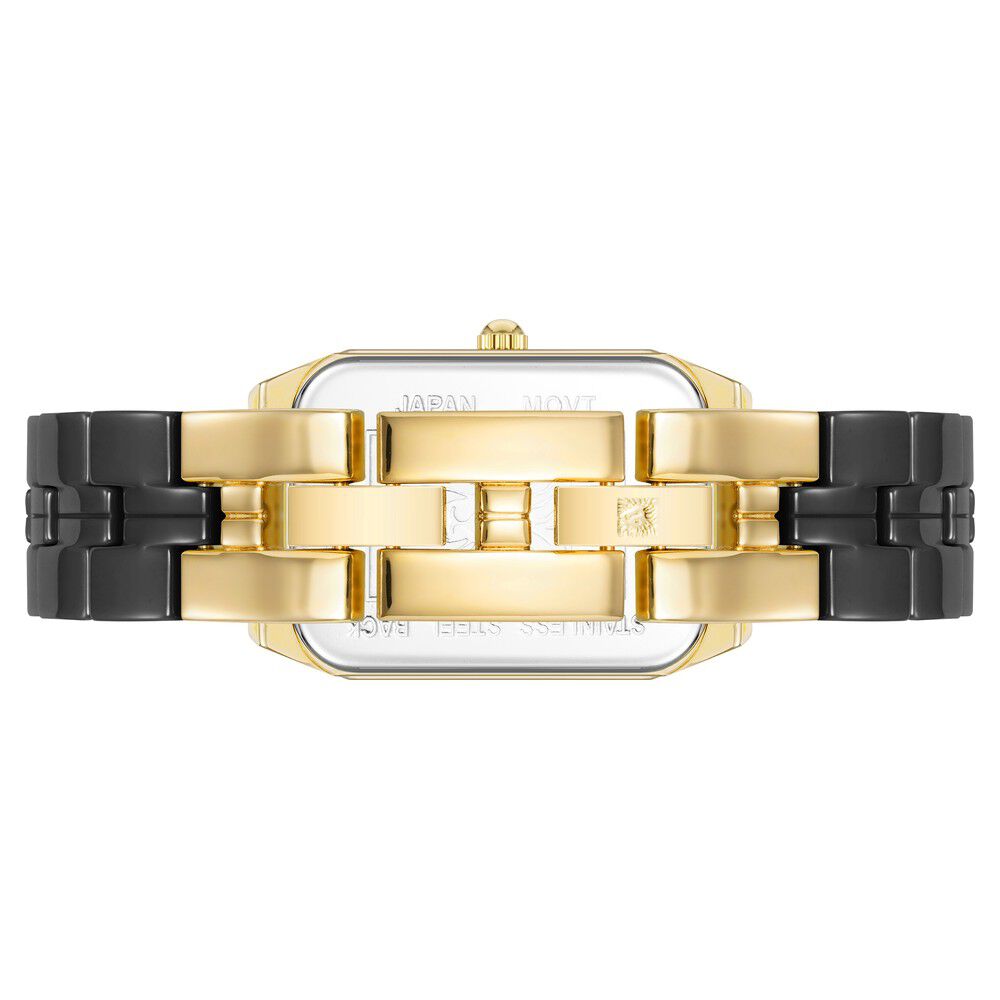 Anne Klein Quartz Analog Black Dial Ceramic Strap Watch for Women