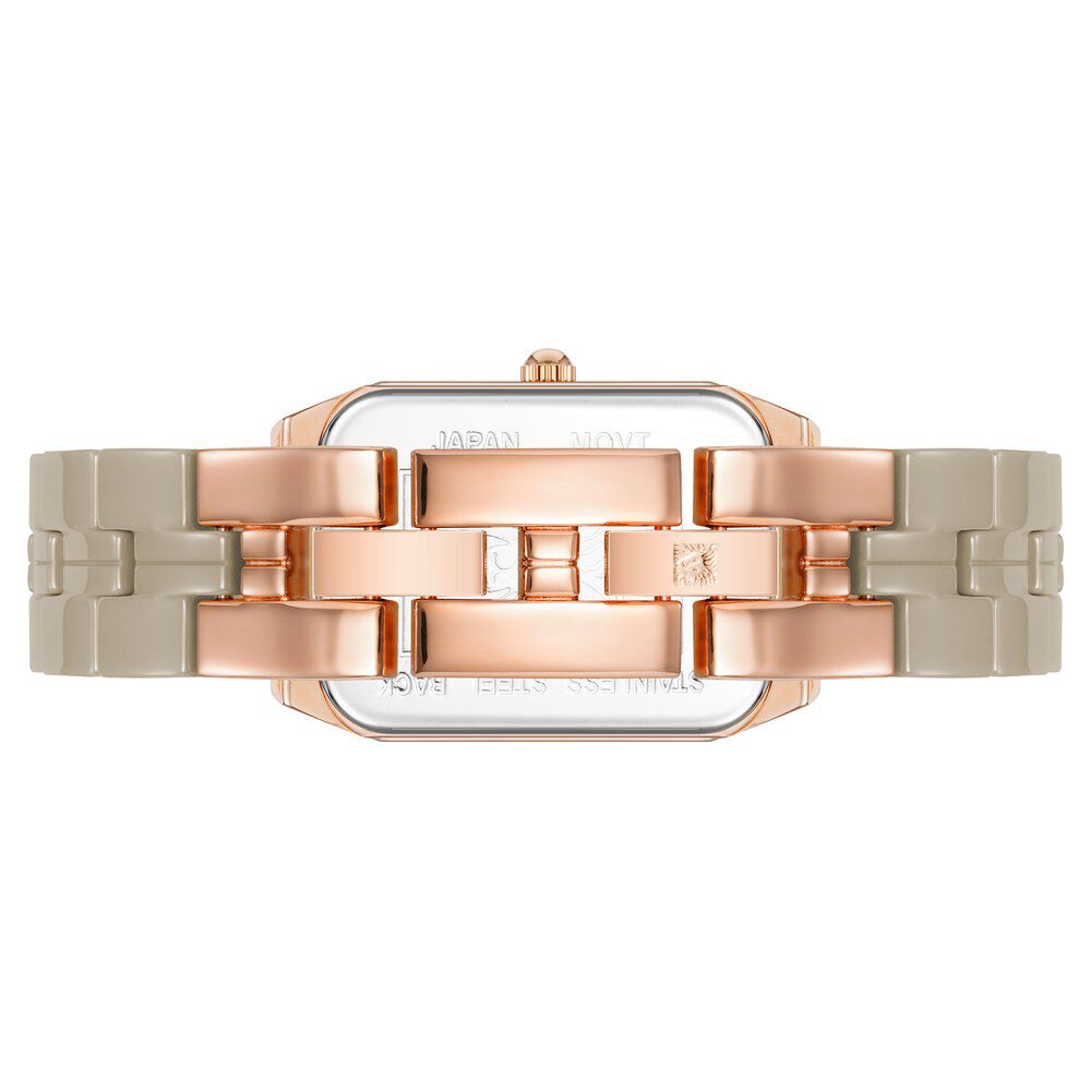 Anne Klein Quartz Analog Brown Dial Ceramic Strap Watch for Women