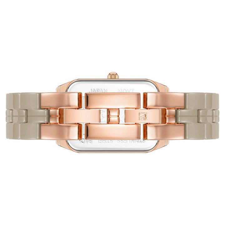 Anne Klein Quartz Analog Brown Dial Ceramic Strap Watch for Women