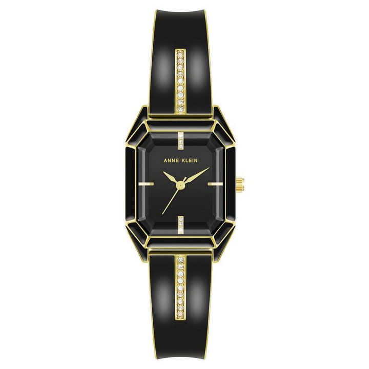Anne Klein Quartz Analog Black Dial Stainless Steel Strap Watch for Women