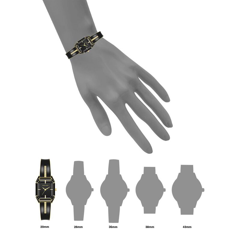 Anne Klein Quartz Analog Black Dial Stainless Steel Strap Watch for Women