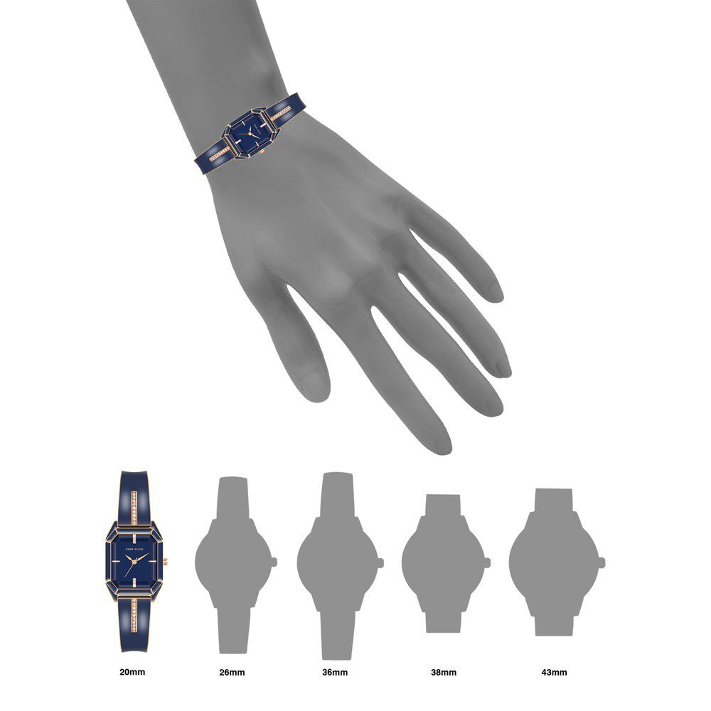 Anne Klein Quartz Analog Blue Dial Stainless Steel Strap Watch for Women