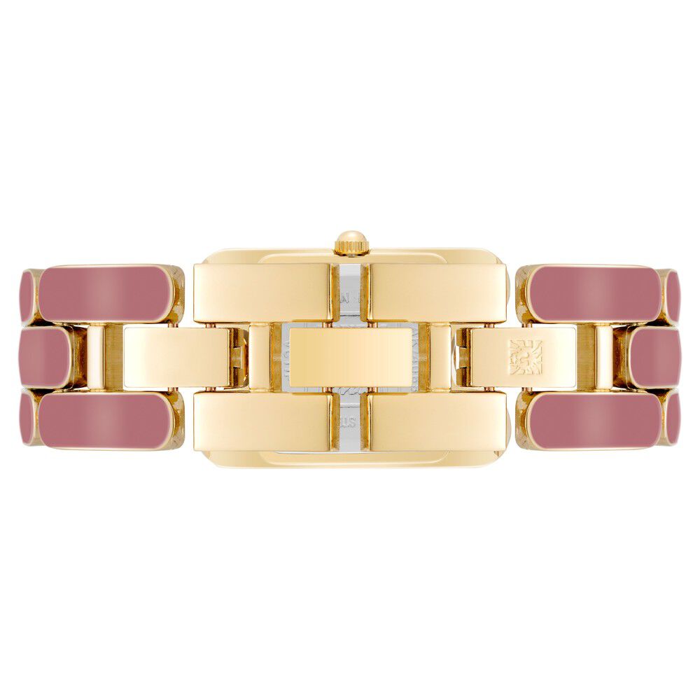 Anne Klein Quartz Analog Pink Dial Plastic Strap Watch for Women