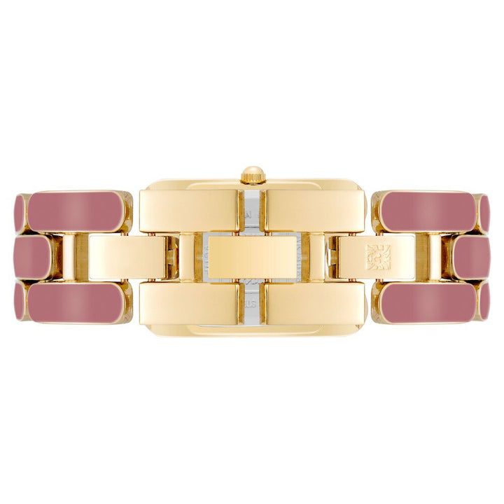 Anne Klein Quartz Analog Pink Dial Plastic Strap Watch for Women