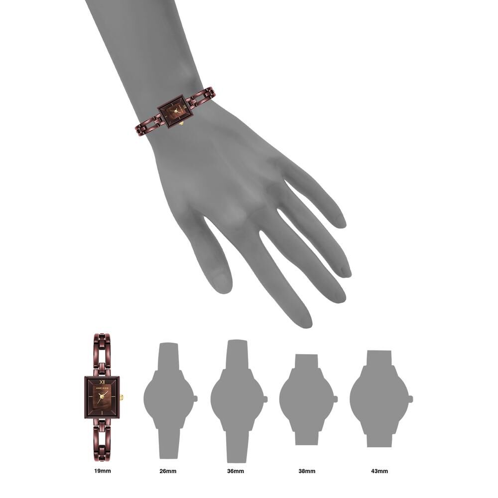 Anne Klein Quartz Analog Brown dial Ceramic Strap Watch for Women AK4080BNBN