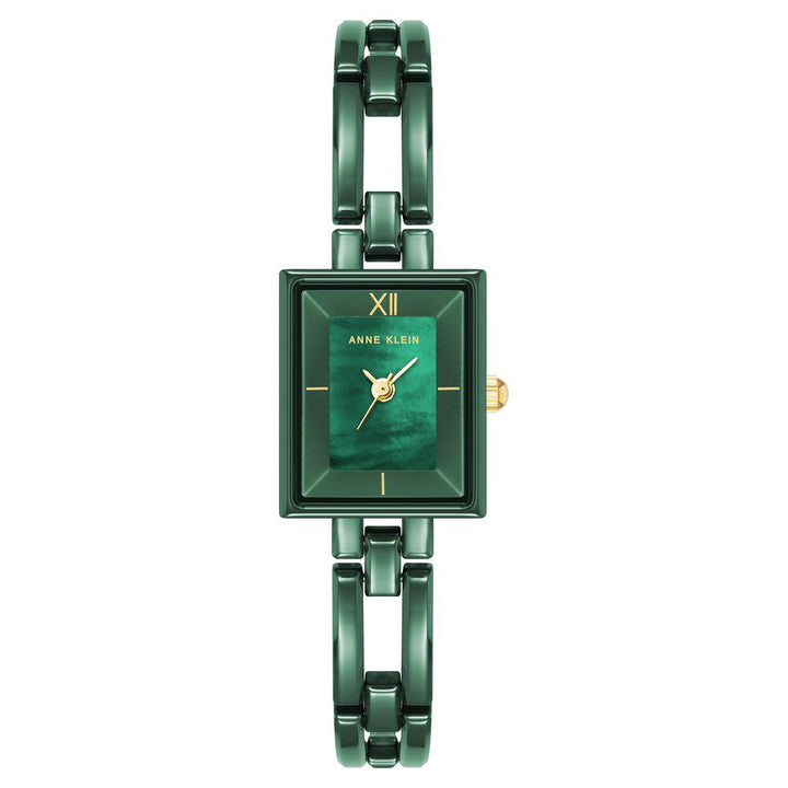 Anne Klein Quartz Analog Green dial Ceramic Strap Watch for Women AK4080GNGN