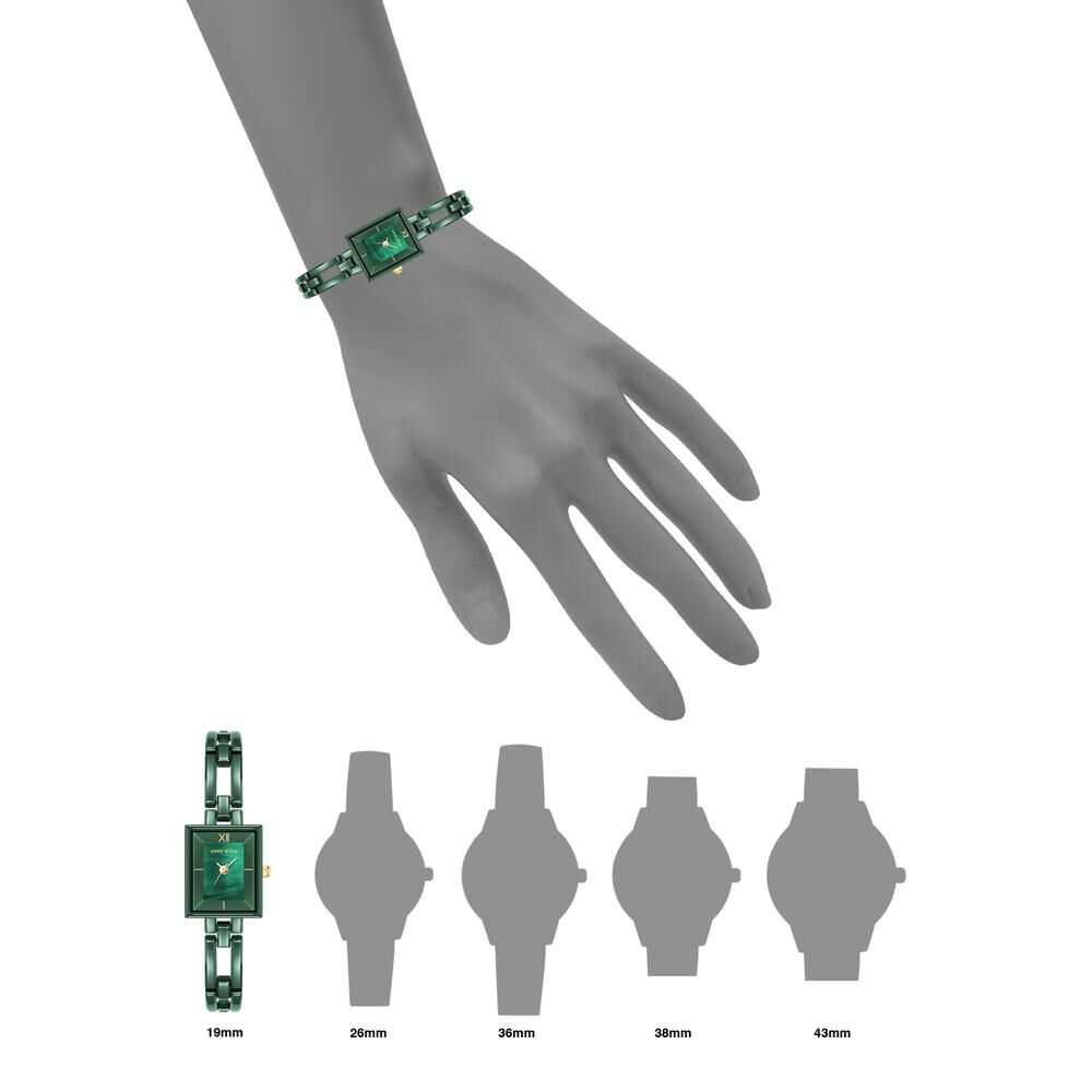 Anne Klein Quartz Analog Green dial Ceramic Strap Watch for Women