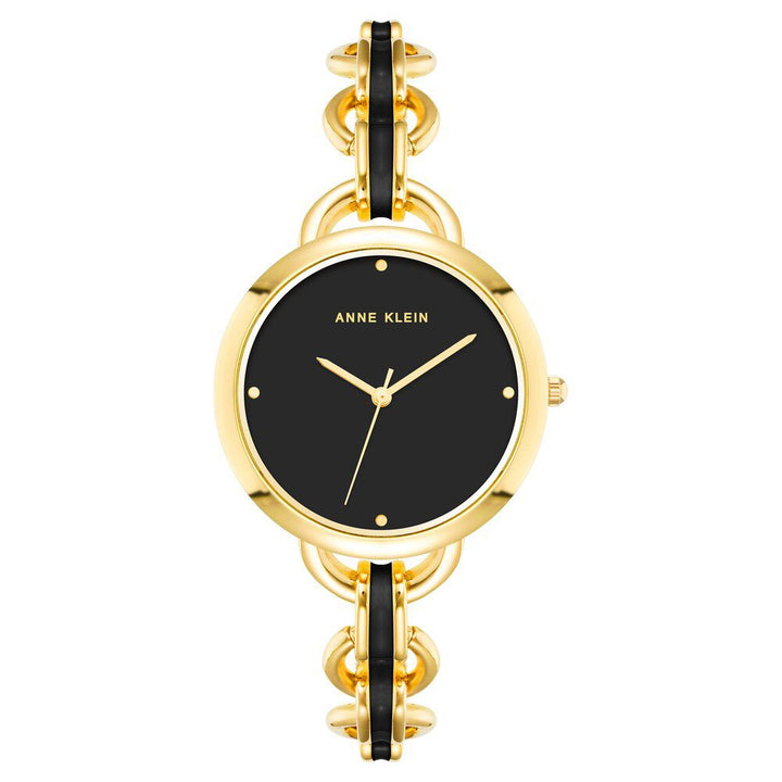 Anne Klein Quartz Analog Black dial Metal Strap Watch for Women AK4092BKGB