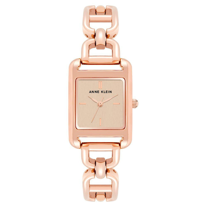Anne Klein Quartz Analog Rose Gold Dial Metal Strap Watch for Women