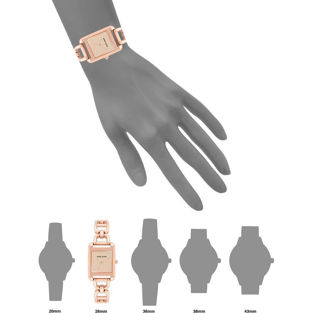 Anne Klein Quartz Analog Rose Gold Dial Metal Strap Watch for Women