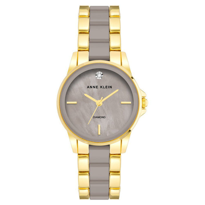 Anne Klein Quartz Analog Grey dial Metal Strap Watch for Women AK4118TPGB