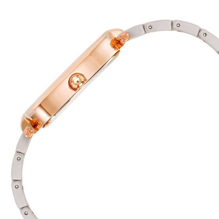 Anne Klein Quartz Analog Brown Dial Rose Gold With Brown Ceramic Strap Watch For Women AK5012RGTP