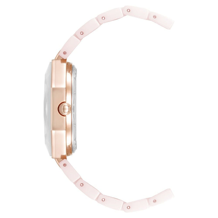 Anne Klein Quartz Analog Mother Of Pearl Dial Ceramic Strap Watch For Women AK5064RGBH