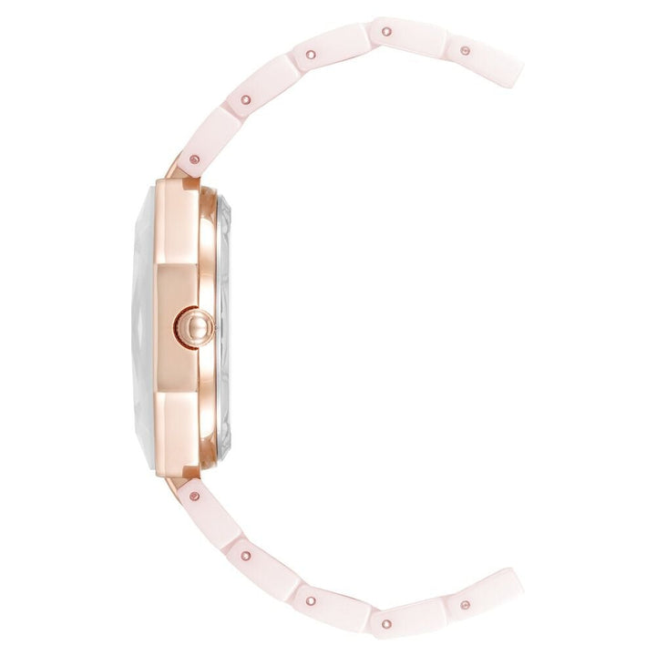 Anne Klein Quartz Analog Mother Of Pearl Dial Ceramic Strap Watch For Women AK5064RGBH