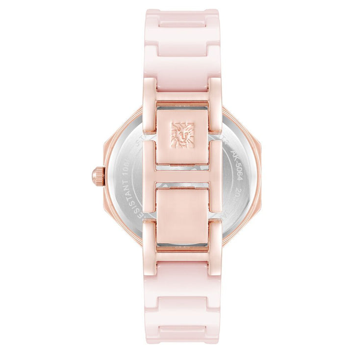 Anne Klein Quartz Analog Mother Of Pearl Dial Ceramic Strap Watch For Women AK5064RGBH