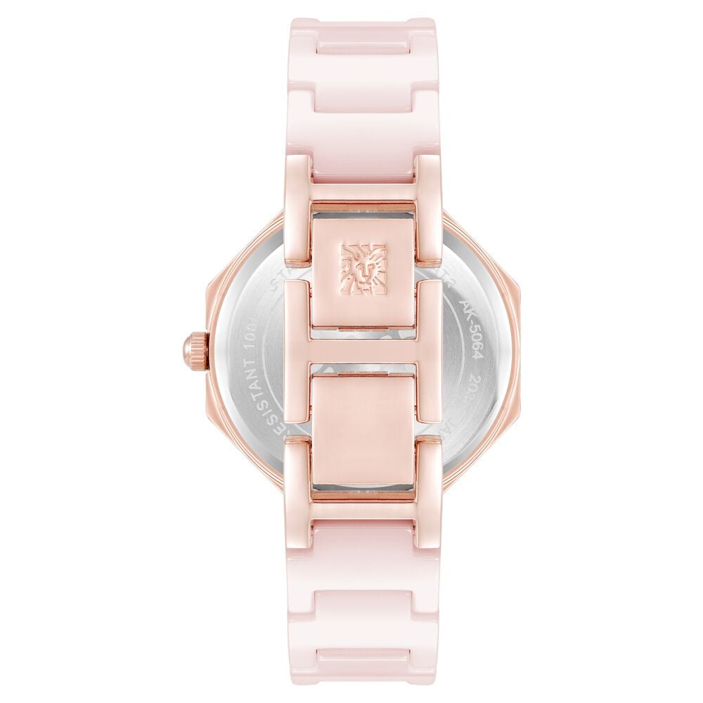 Anne Klein Quartz Analog Mother Of Pearl Dial Ceramic Strap Watch For Women AK5064RGBH