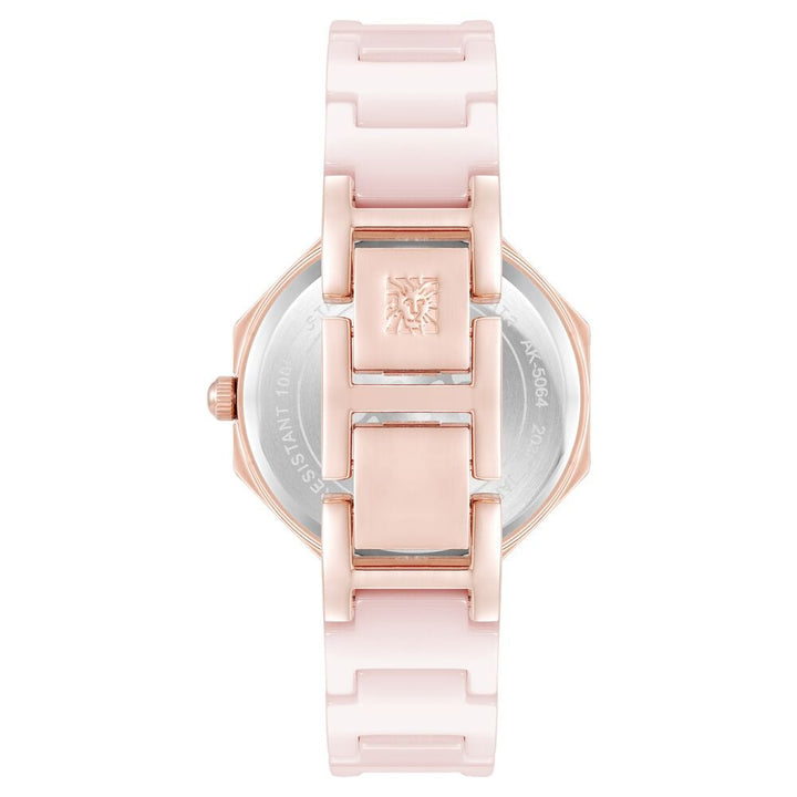 Anne Klein Quartz Analog Mother Of Pearl Dial Ceramic Strap Watch For Women AK5064RGBH