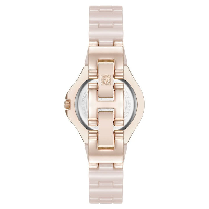 Anne Klein Quartz Analog Mother Of Pearl Dial Ceramic Strap Watch For Women AK5112RGBH