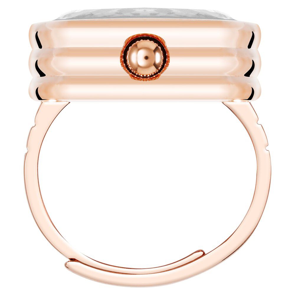 Anne Klein Quartz Analog Pink Dial Rose Gold Metal Ring Watch For Women AK5124RINGPMW