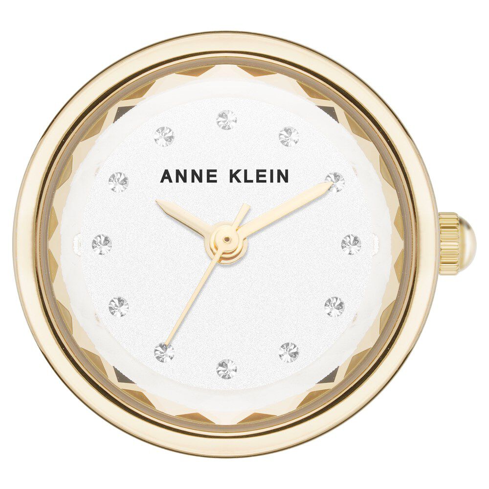 Anne Klein Quartz Analog Silver Dial Silver Metal Ring Watch For Women AK5125RINGTTW