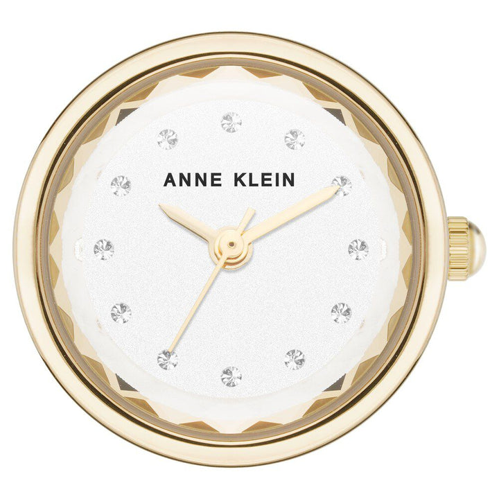 Anne Klein Quartz Analog Silver Dial Silver Metal Ring Watch For Women AK5125RINGTTW