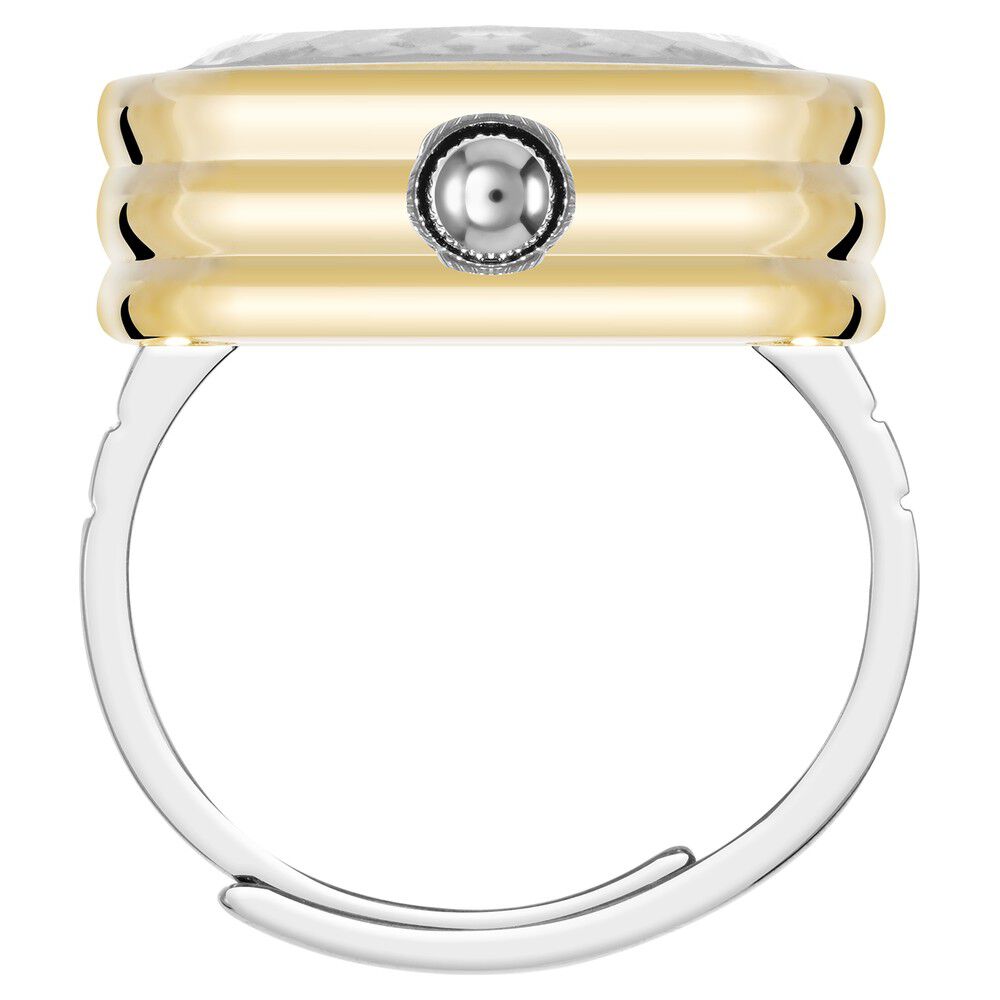 Anne Klein Quartz Analog Silver Dial Silver Metal Ring Watch For Women AK5125RINGTTW