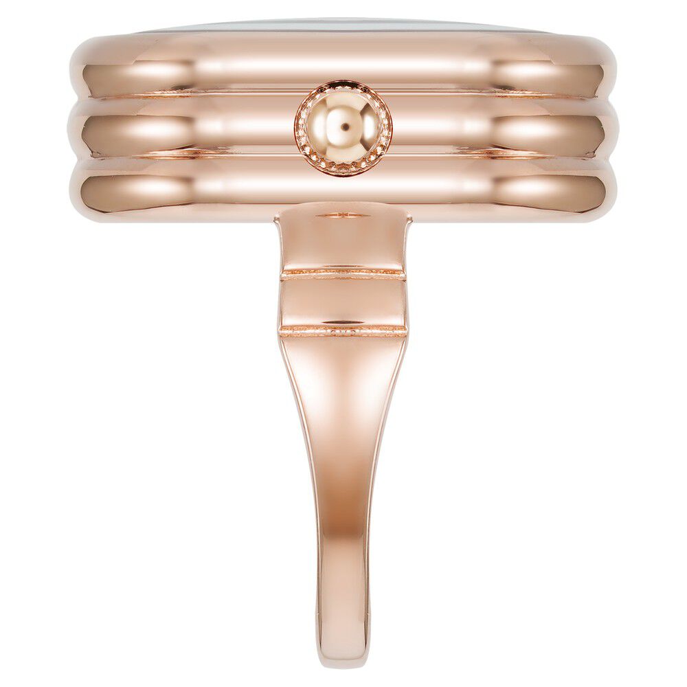 Anne Klein Quartz Analog Blue Dial Rose Gold Metal Ring Watch For Women AK5126RINGBLW