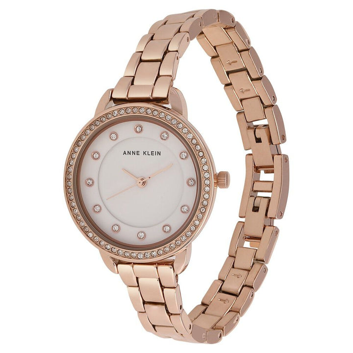 Anne Klein Quartz Analog Silver Dial Metal Strap Watch For Women