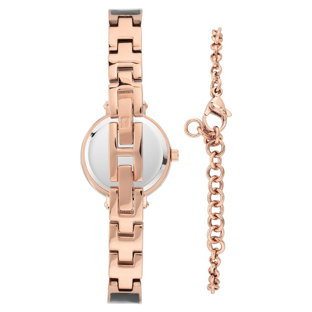 Anne Klein Quartz Analog Black Dial Metal Strap Watch For Women