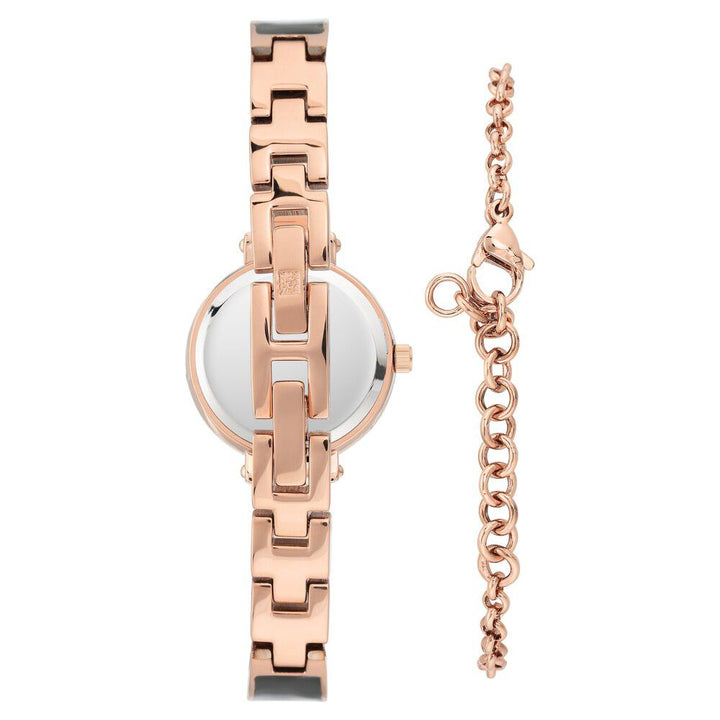 Anne Klein Quartz Analog Black Dial Metal Strap Watch for Women NEAKB3620BKST