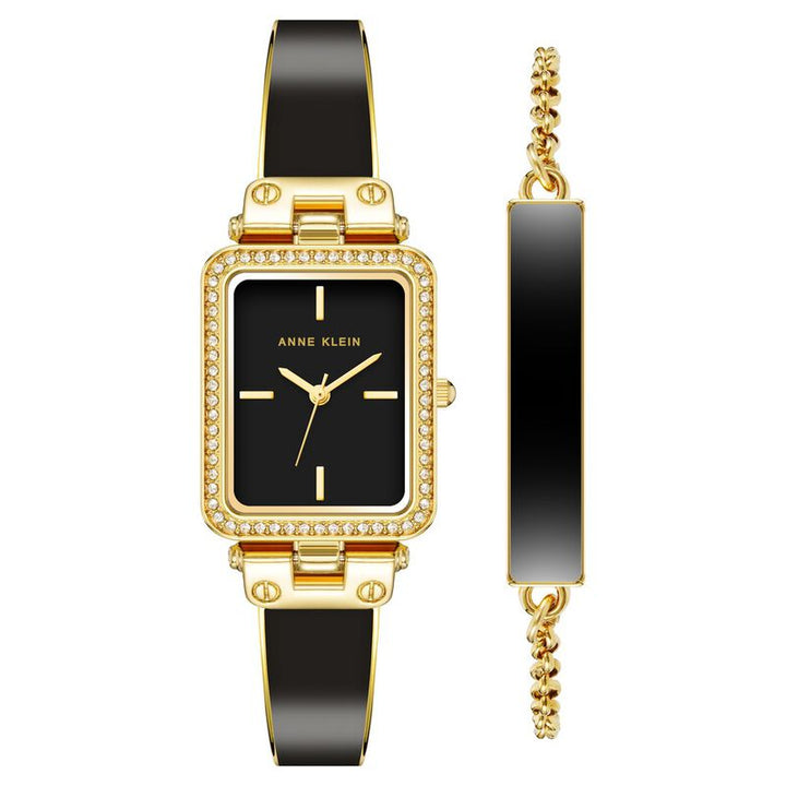 Anne Klein Quartz Analog Black Dial Enamel Strap Watch For Women