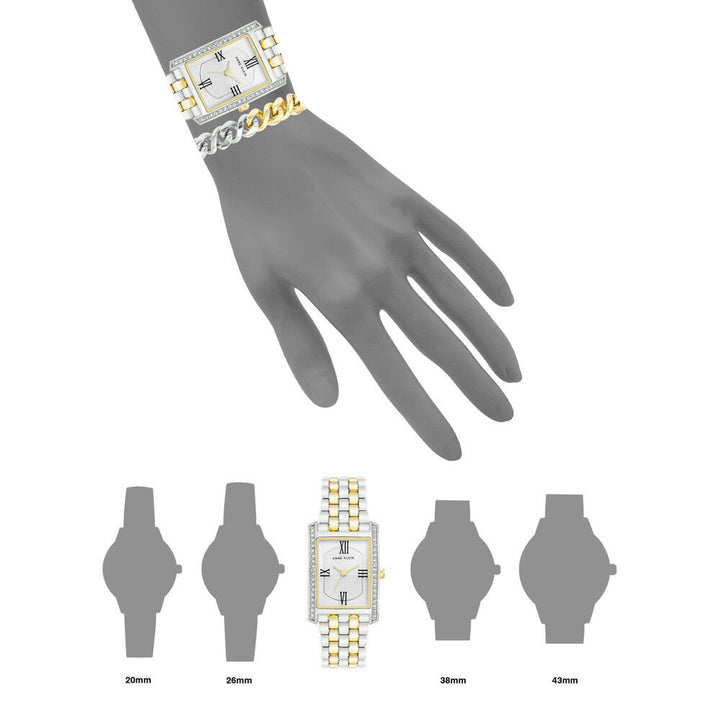 Anne Klein Quartz Analog Silver Dial Metal Strap Watch For Women