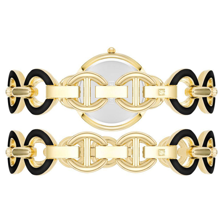 Anne Klein Quartz Analog Black Dial Stainless Steel Strap Watch for Women