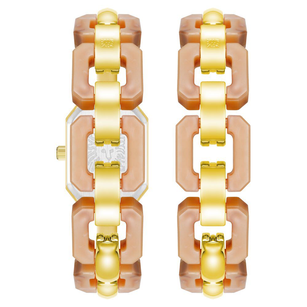 Anne Klein Quartz Analog Pink dial Metal Strap Watch for Women AKB4078RUSTW