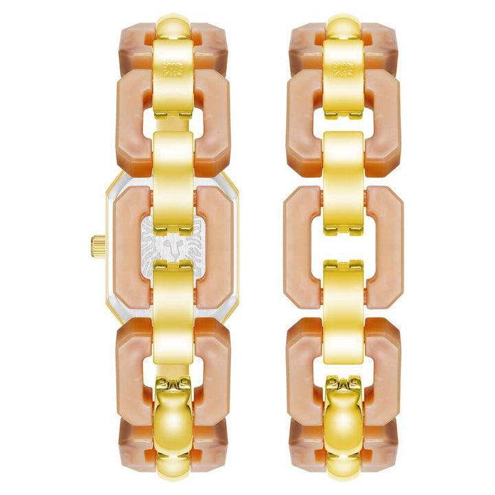 Anne Klein Quartz Analog Pink dial Metal Strap Watch for Women AKB4078RUSTW